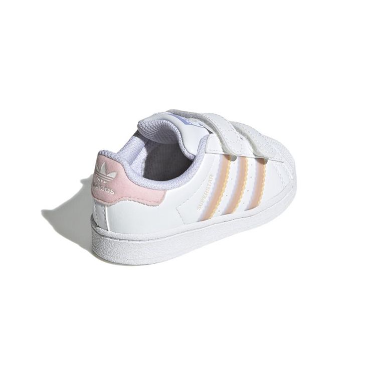 Adidas Originals Superstar Cf Casual Lightweight Durable Low-Top Skate Shoes Baby Sneaker White Yellow Pink GY3364