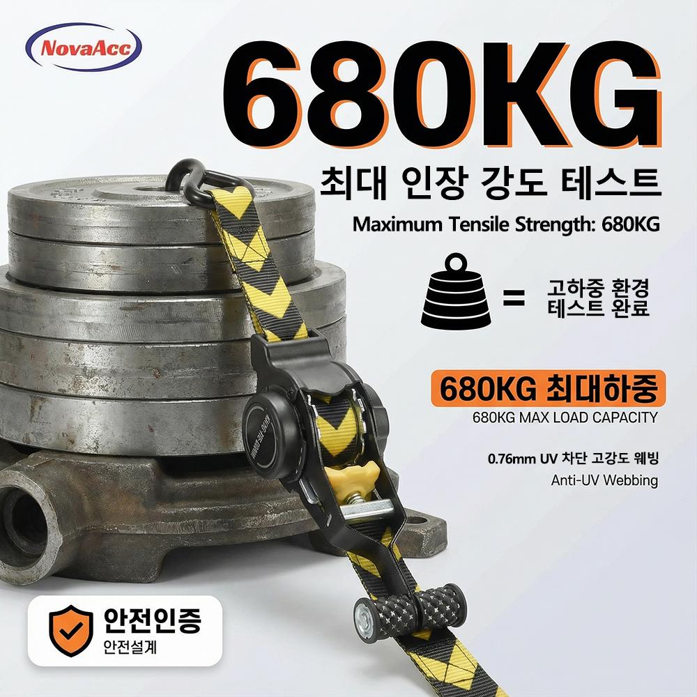 Heavy Duty Practical Auto Retractable Quick Release Tensioning Band for Truck Cargo Transport Car Motorcycle Free Webbing Straps