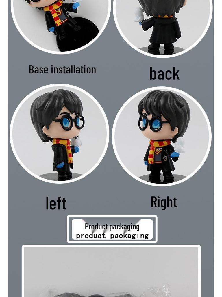 Harry Potter Figurines: 6 Styles of Harry, Hermione, and Ron for Car or Cake Decoration (Blind Box)