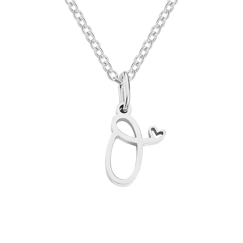 eManco Women's Niche Stainless Steel Letter Clavicle Necklace