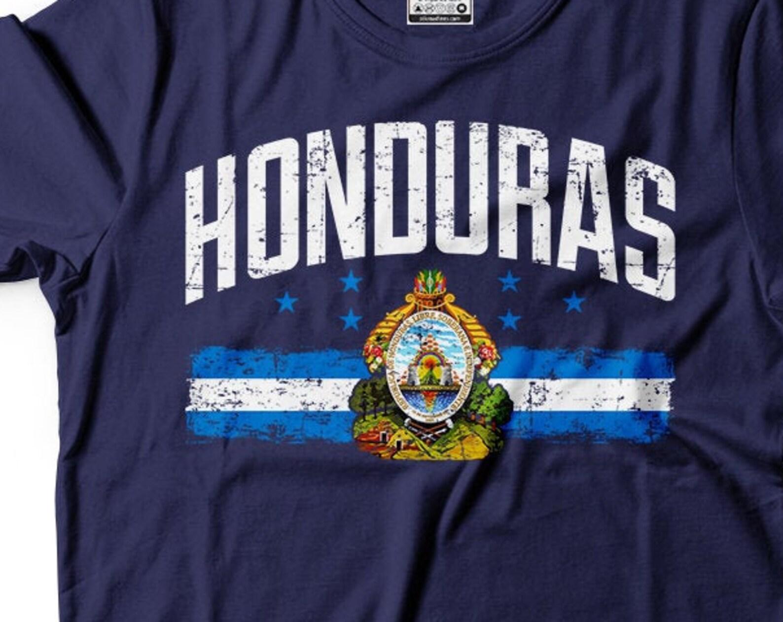 Honduras Flag T-Shirt: Honduran Coat of Arms Heritage Tee M