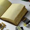 Vintage Leather Journal: Blank Book of Shadows with Deckle Edge Paper