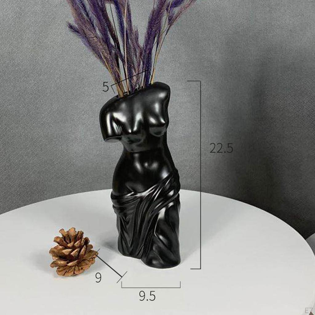 Art Human Body Vase Ceramic Flower