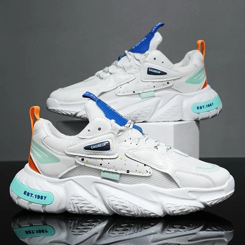 Men's Sneakers2024 Outdoor Comfort Platform Shoes Autumn New Mesh Men's Fashion Casual Breathable Sports Shoes Tenis Masculino