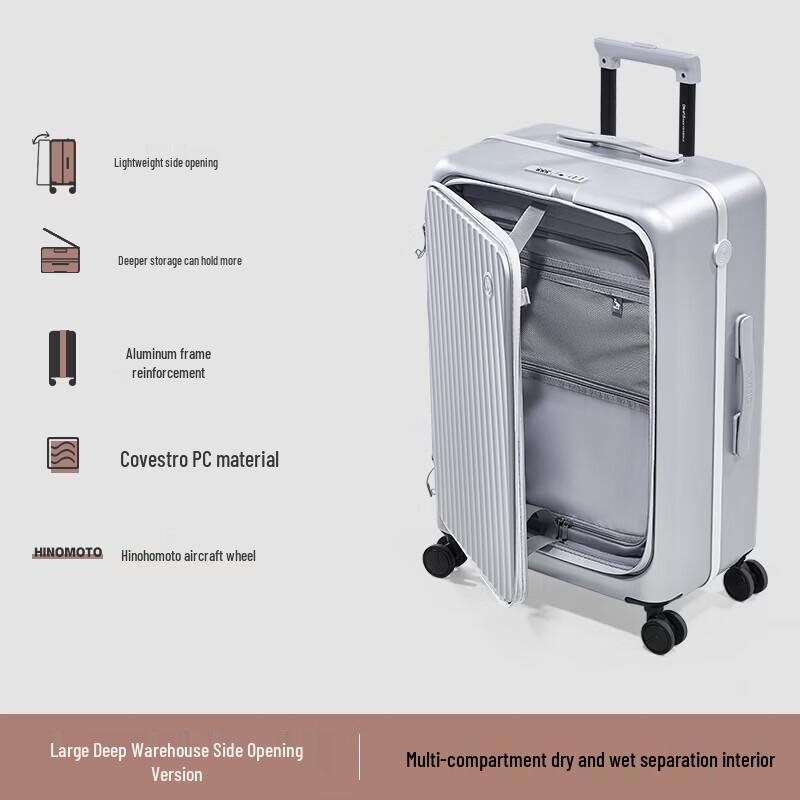 OIWAS Business Hard-Shell Rechargeable Suitcase