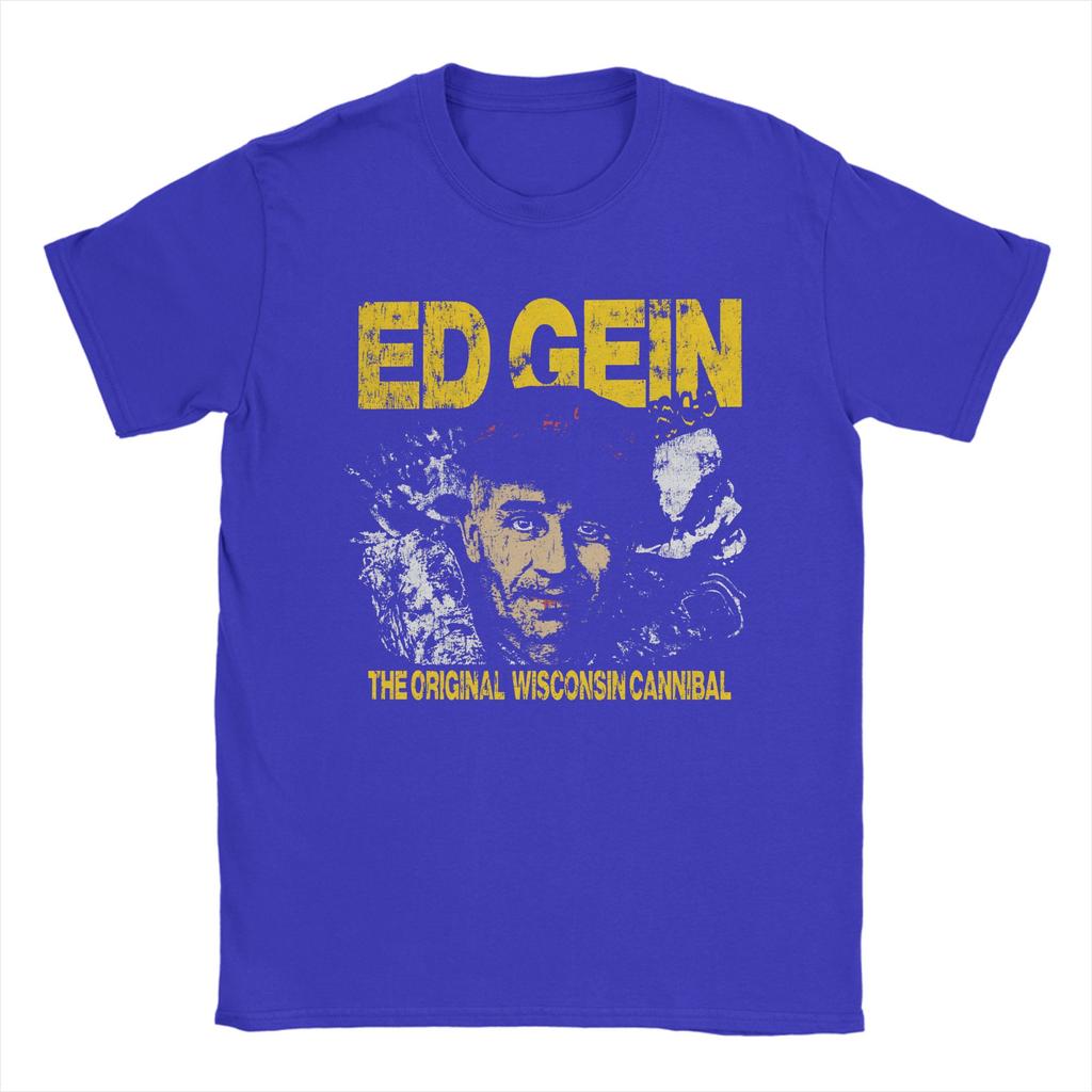 Koszulki Ed Gein Męskie 100% Bawełna Codzienne Koszulki Okrągły Dekolt T-shirty Krótki Rękaw Nowość
