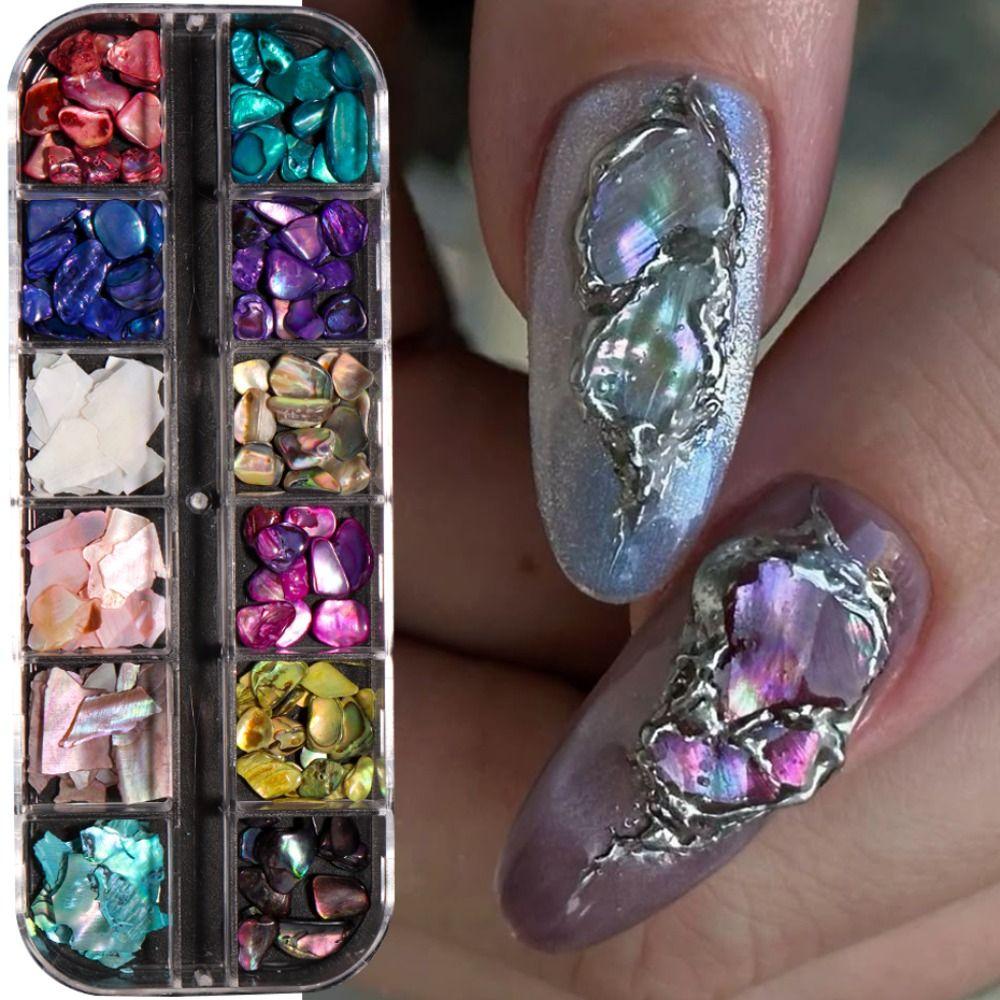 3D Charms Nail Art Decoration Irregular Nail Accessories New Abalone Shell Flakes  DIY Manicure