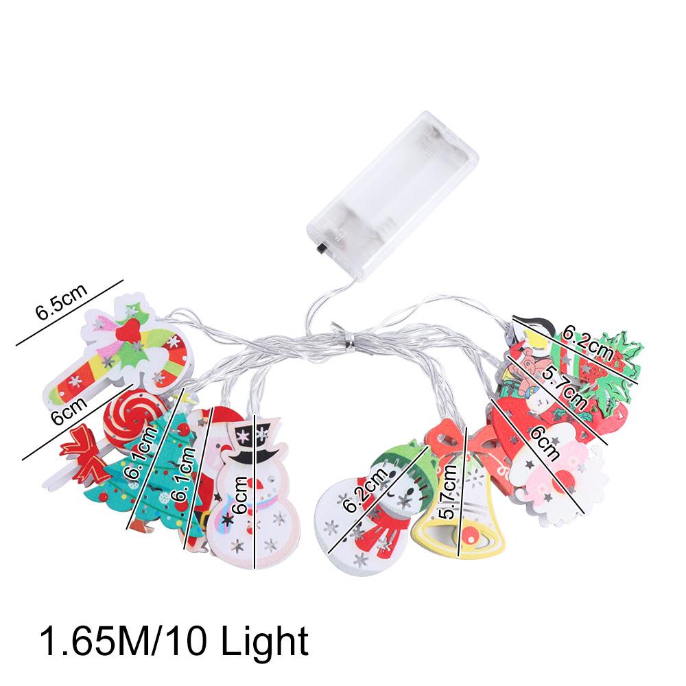 1.65M/10 Light Christmas Lights String 10 Christmas Patterns LED String Light  Car