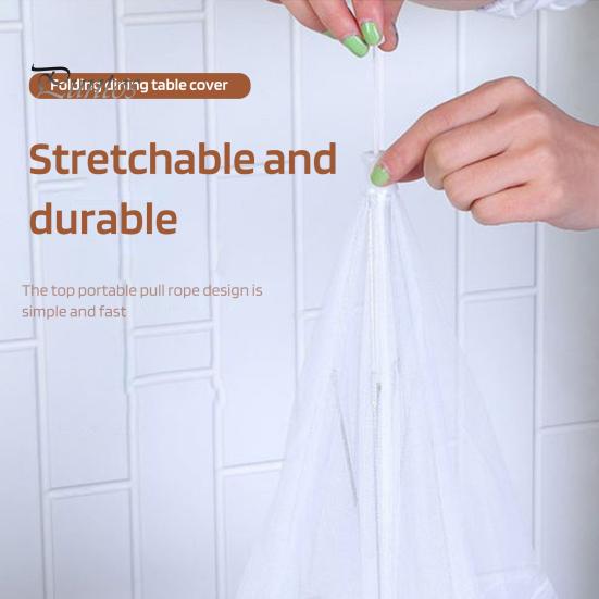 BBQ Food Cover Mesh Breathable Washable Table Tent Screen Anti-fly Dish Outdoor Camping Outside Picnic Collapsible Umbrella Net