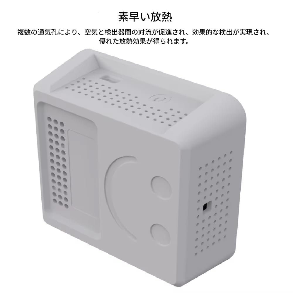 zmart CO2 Carbon Monoxide Detector for Home Use, PM2.5, Formaldehyde, TVOC, Air Quality, and Air Pollution, with Japanese Instruction Manual