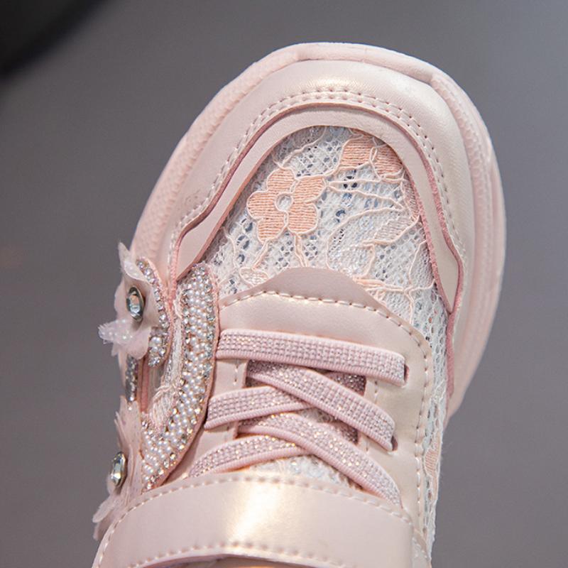 Модные удобные дышащие кроссовки для девочек 37 — фото 8