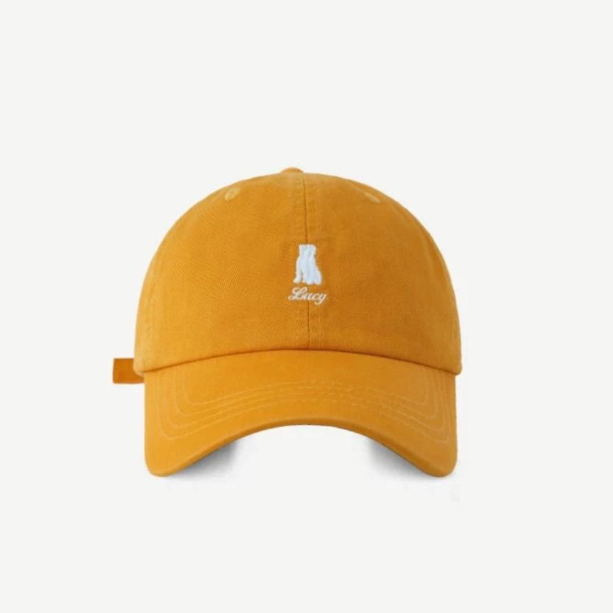 

Вышитая бейсболка «Счастливый песик», корейская версия, мягкий верх, повседневная и универсальная, кепка для большой головы, кепка нового стиля one size fits all