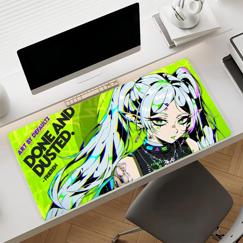 Tappetino Mouse Anime Frieren al Funerale Gomma Antiscivolo Gamer Bilanciamento Tappetino Computer Decoracion Deskmat Laptop Ufficio Grande
