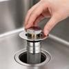 Pop Up Drain Stopper for Bathroom Sink Stainless Steel 304 Press Down Drain Plug with Mesh Strainer for Basin Drain Replacement