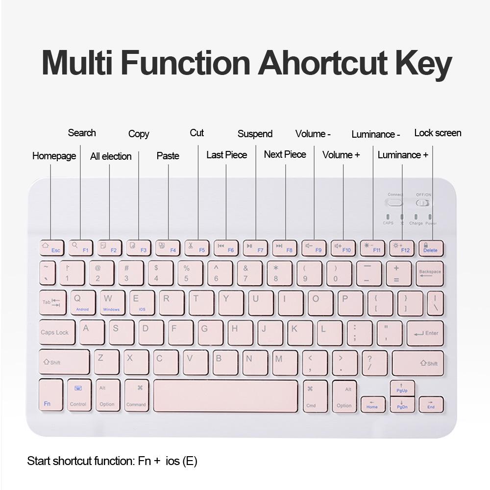 Bluetooth Keyboard Case for iPad 10 2024 Pro 11 Air 6 Premium Leather Cover with Wireless Typing