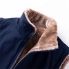 Men's Casual Solid-color Lambskin Vest, Men's Thickened Fleece Collar Warm Sleeveless Jacket