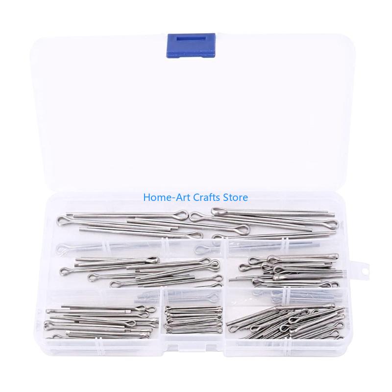 Y3NA 150Pcs Assorted Size Stainless Steel Hitch Pin Cotter Pin for Secure Locking
