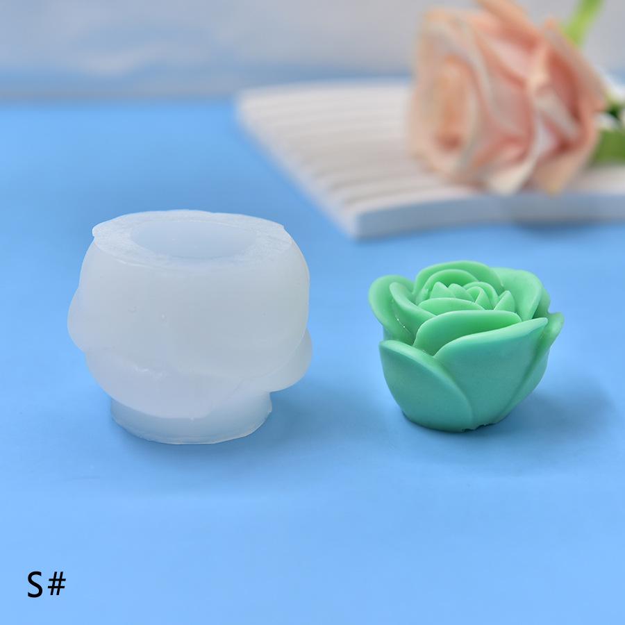Valentine's Day Rose Silicone Mold for Candles, Ice Cubes, and Plaster Crafting