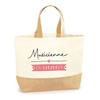 Jute Tote Bag - PLANETEE - Musician On Holiday - Multicoloured - Natural Jute - Made In France
