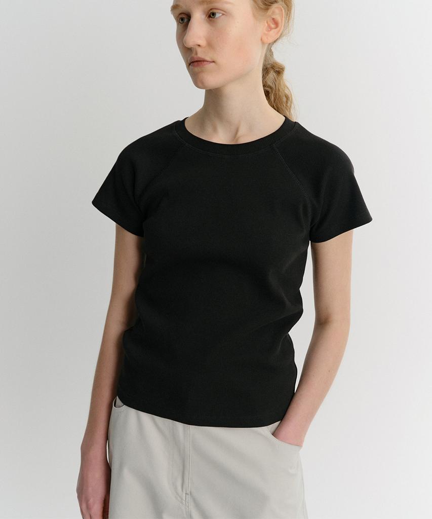 Ia Raglan Rib T-Shirt (Black)
