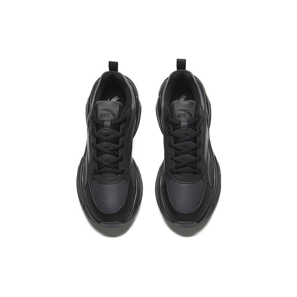 New Anta Chaobai Gz Cushioning Anti Slip And Wear Resistant Low Top Casual Shoes Men's Black 112348812-8