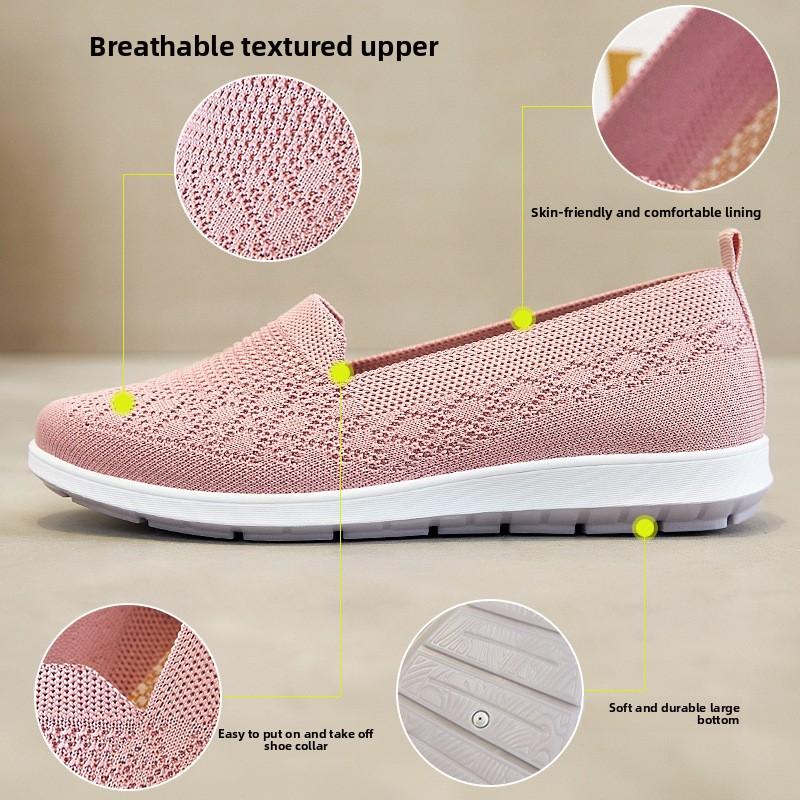 Shoes for Women In Summer, Fabric Shoes, Casual Breathable Flat Sole Shoes, Soft Soled Shoes