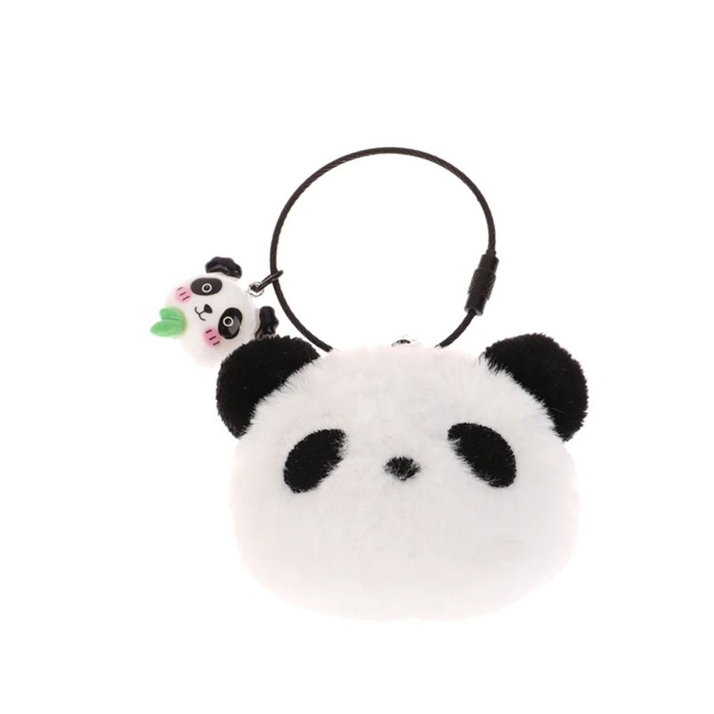 Cartoon Bamboo Tube Panda Keychain Cute Panda Keychain Kawaii Animal Pendant  Hanging Accessory