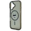 Karl Lagerfeld Klhmp16Shlschk Iphone16 6.1 Czarny/Black Hardcase Iml Metal Choupette Head Magsafe