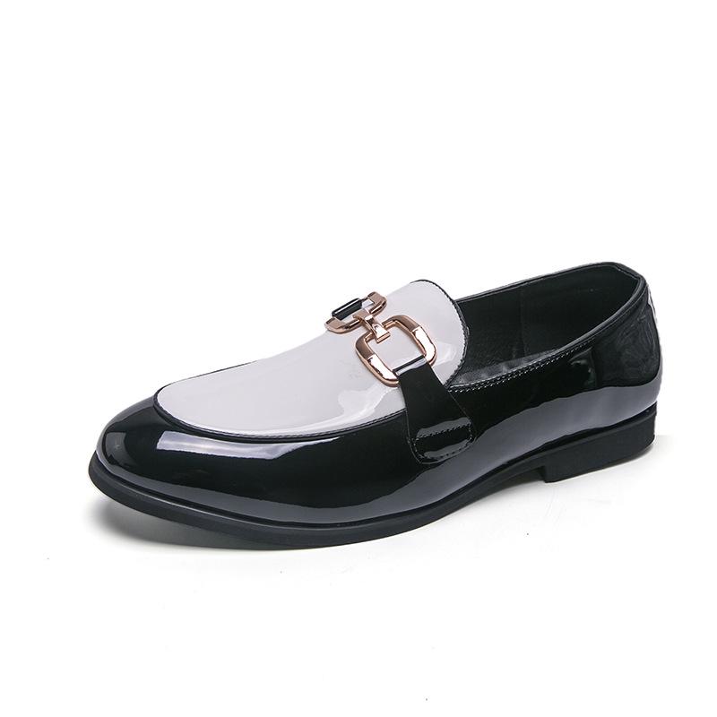 Men s Shiny Patent Leather Horsebit Loafers - Large Size, Slip-On Driving Casual Shoes 38