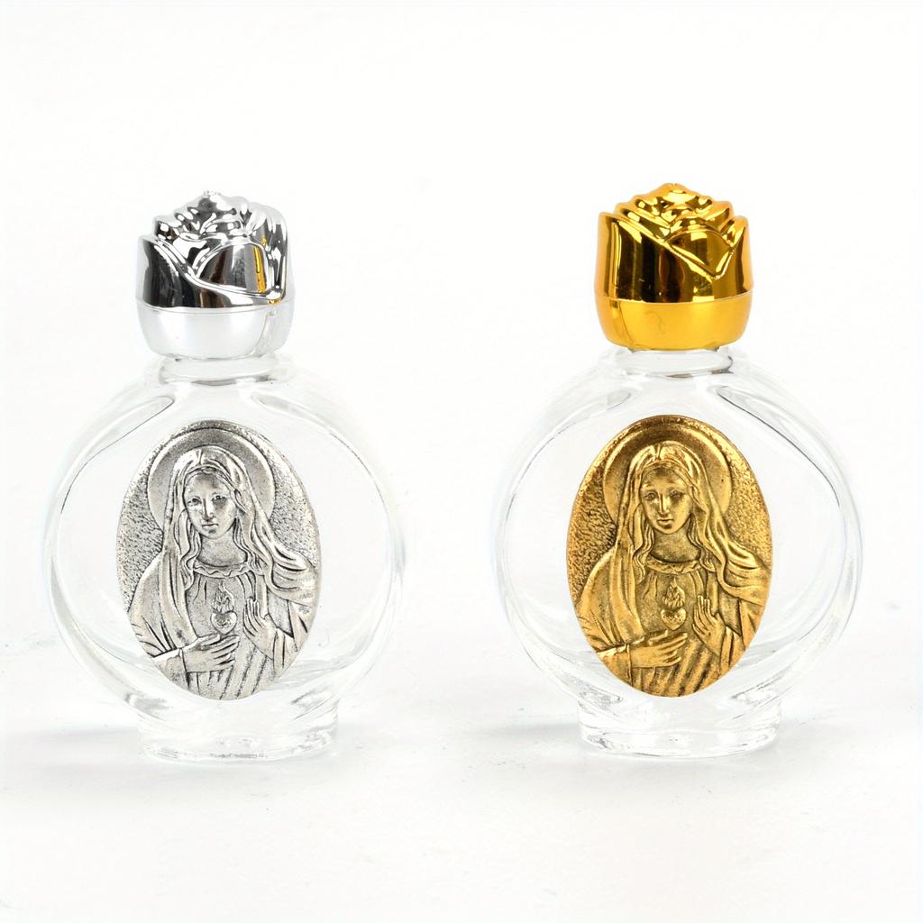1Pc Holy Water Sacred Heart of Mary Bottle Religious Cross Bottle Christian Virgin Sculpture Bottle Holy Water Bottle
