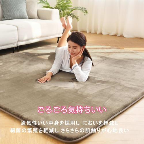 Extra-thick carpet, 3 tatami mat size (185 x 240 cm), 30 mm thick, suitable for winter floor heating, washable, non-slip, dust mite resistant, antibac