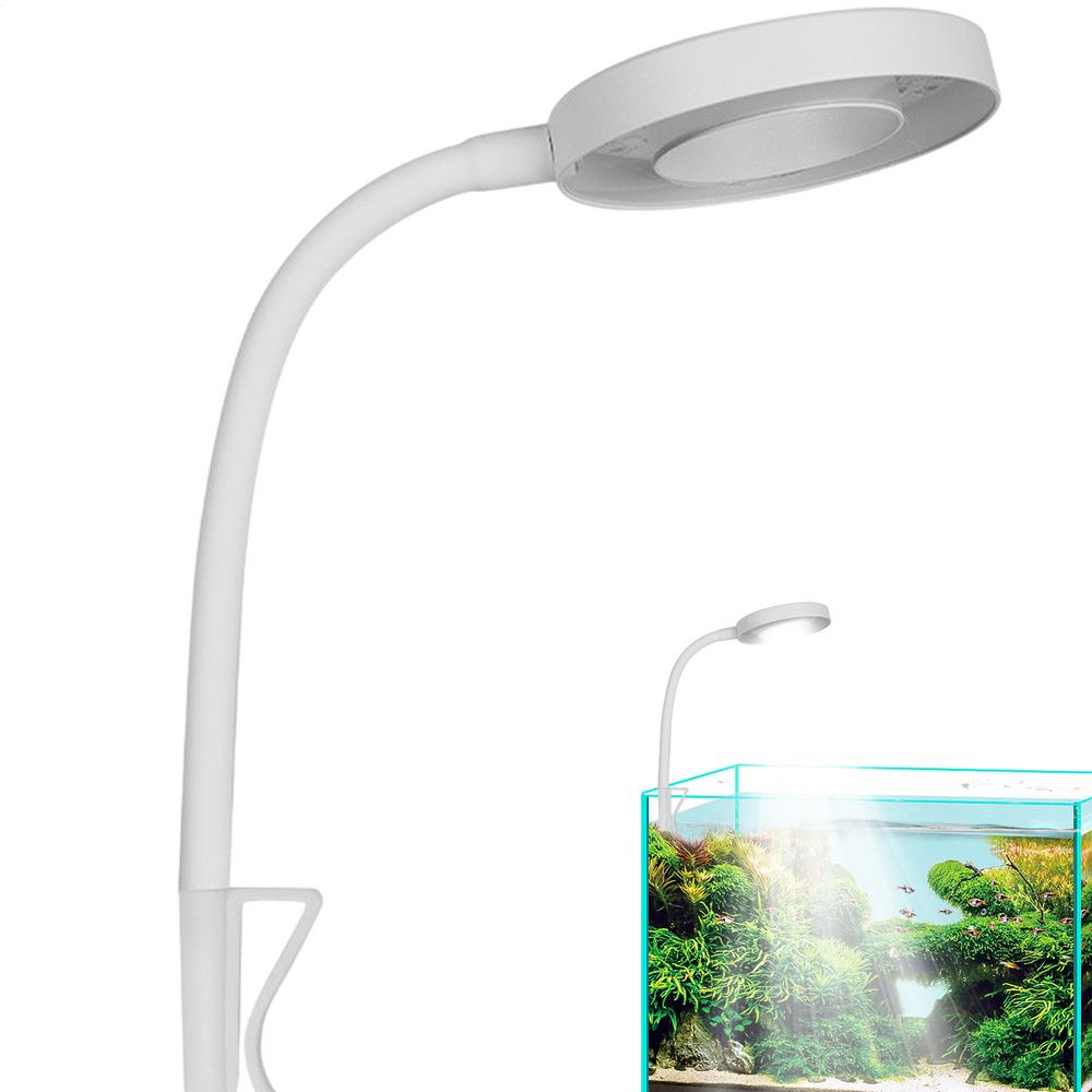 Clip On Aquarium Light LED Aquarium Light Fish Tank Lamp Adjustable Clamp 360 Degree Flexible Waterproof Aquarium Light Plant