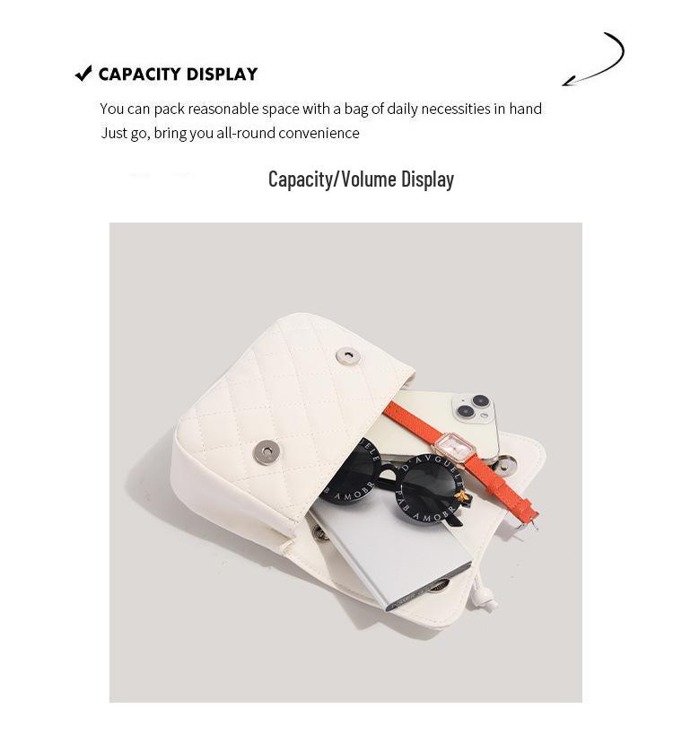 2025 Women's Fashion Bow Small Square Crossbody Bag - Versatile and Chic with Chain Detail