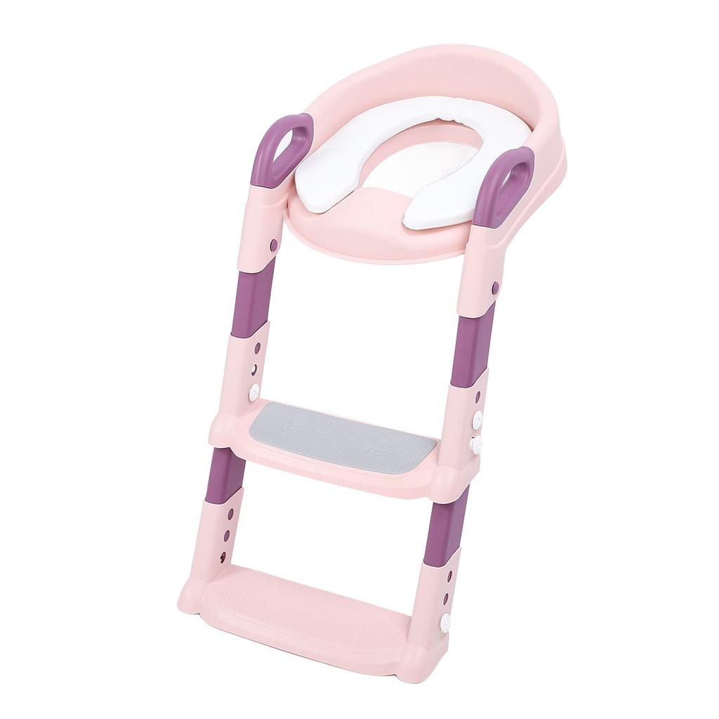 Toddler Potty Training Seat Foldable Toilet Training Seat Anti Slip Toddler Toilet Seat with Step