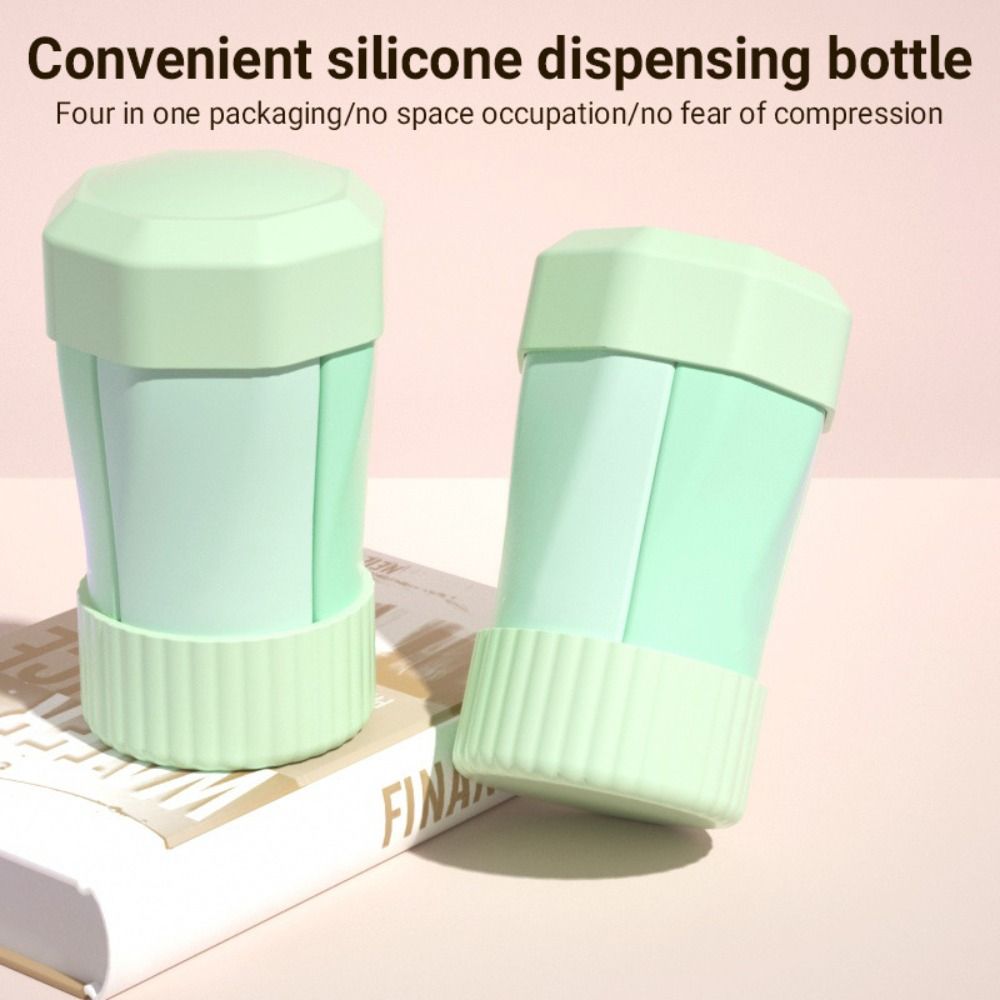 4 in 1 Travel Refillable Bottles Set Silicone Lotion Squeeze Bottles Empty Bottle Kit Conditioner