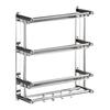GOWKE Stainless Steel No-Drill Bathroom Shelf with Towel Bar