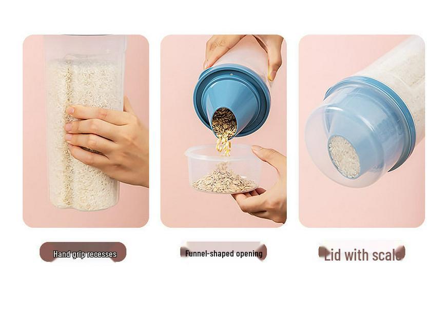 Grain & Bean Food Grade Storage Can for Oatmeal, Sugar, Flour, & Starch