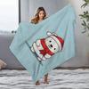 Tuniu Cute polar bear plush fleece blanket for winter autumn bedroom sofa gift Soft warm throw blanket