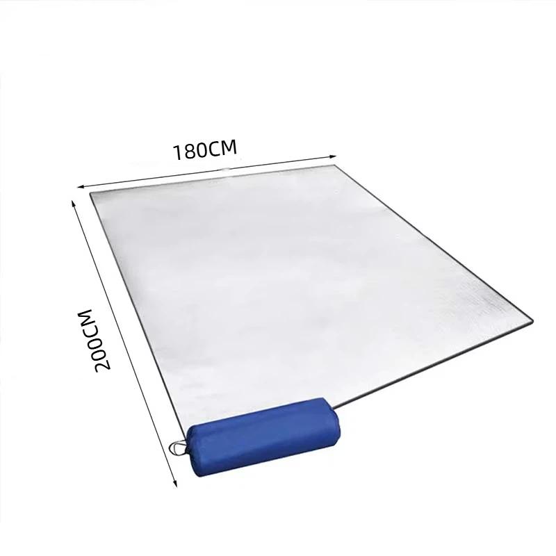 Double Sided Aluminum Foil Camping Mat Waterproof for Outdoor Survival Camping Hiking Portable with Storage Pouch