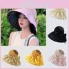 Summer Sun Protection Fisherman Hat With Wide Brim And Breathable Polyester For Women