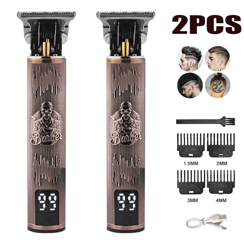 1-5PCS T9 Electric Hair Clipper Men Hair Cutting Machine Shavers Rechargeable With USB Professional Beard Trimmer For Men Barber