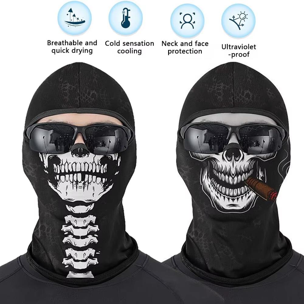 Motorcycle Face Mask Outdoor Cool Sunscreen Balaclava Lycra Moto Biker Wind Cap Mask Stopper Windproof Bicycle Cycling Headgear