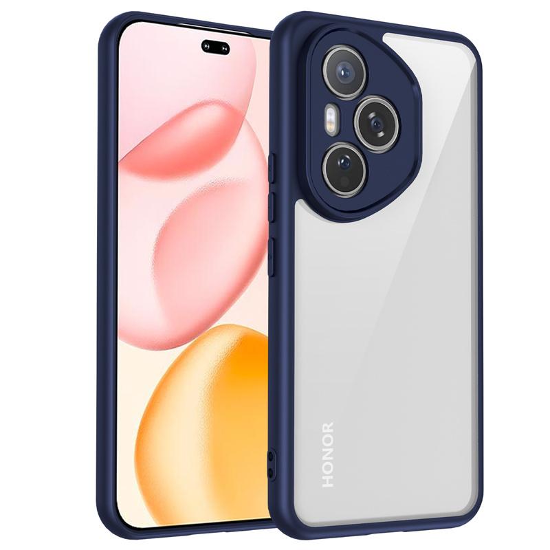 

Honor 400 Pro DNP NX9 Case Plating Silicone Bumper Shockproof Clear Back Cover Hard Matte Phone Case for Honor 400 Pro DNP-NX9 Pc + tpu&Honor 400 Pro (Global) синий