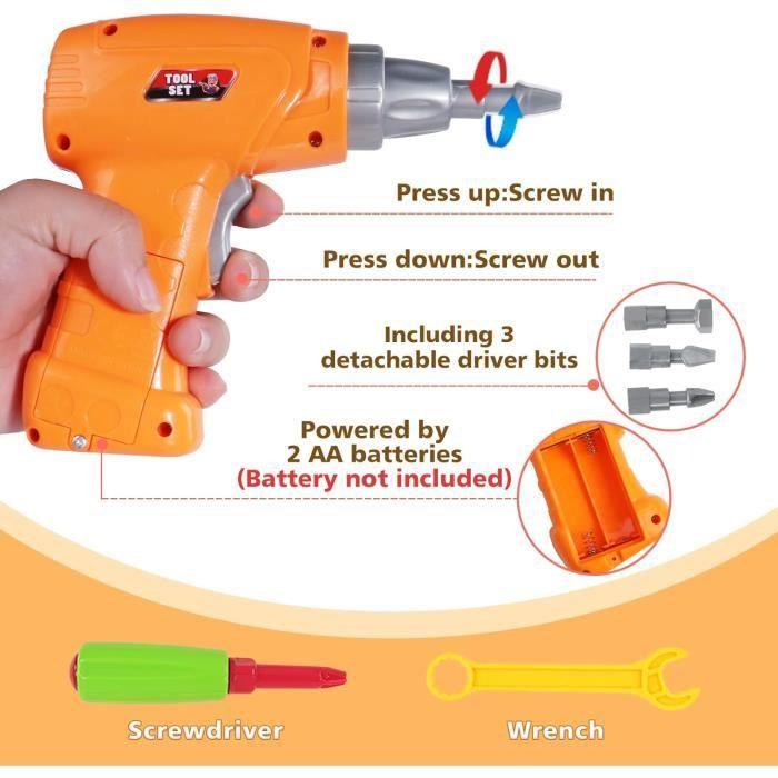 Jouet de bricolage - symiu - mosaique enfant - 193 pièces - perceuse électrique - mixte 3-6 ans