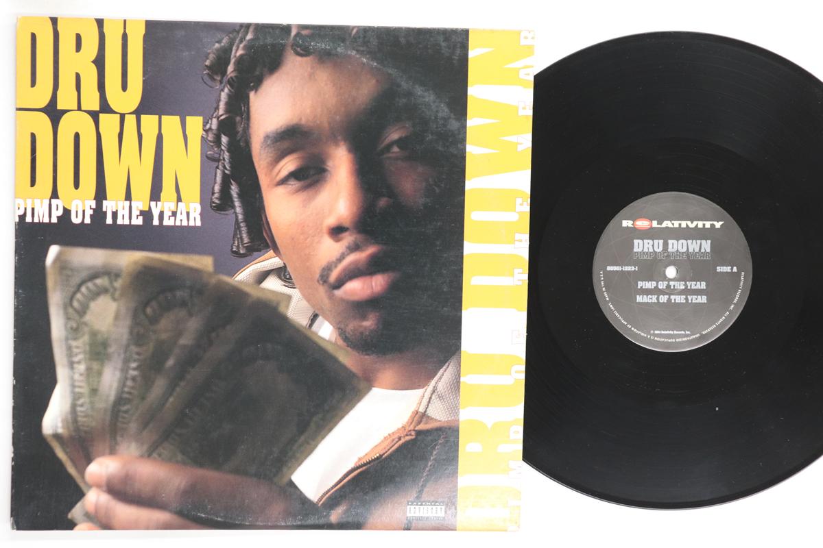 

12inch Record DRU DOWN Pimp Of The Year 8856112231 Relativity 1994 US Rap HipHopRB Used