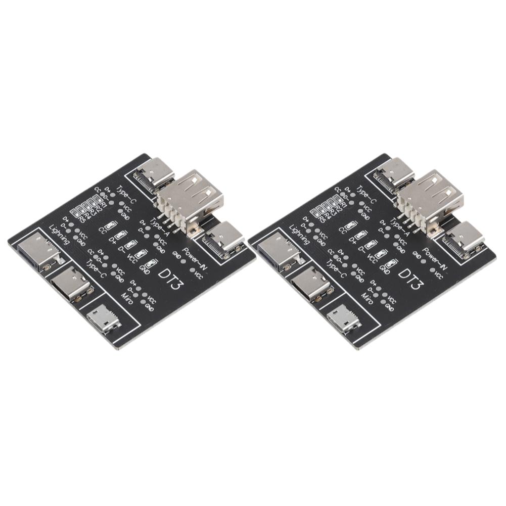 DT3 Datenkabel-Testplatine Typ-C USB C Micro USB-Kabeltester USB Typ-C Datumskabel Ein-Aus-Erkennungsplatine für iOS Android
