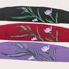 Vintage Hanfu Waistband for Women Elegant Chinese Style Belt with Embroidery Orchid for Hanfu Clothing Mamianqun