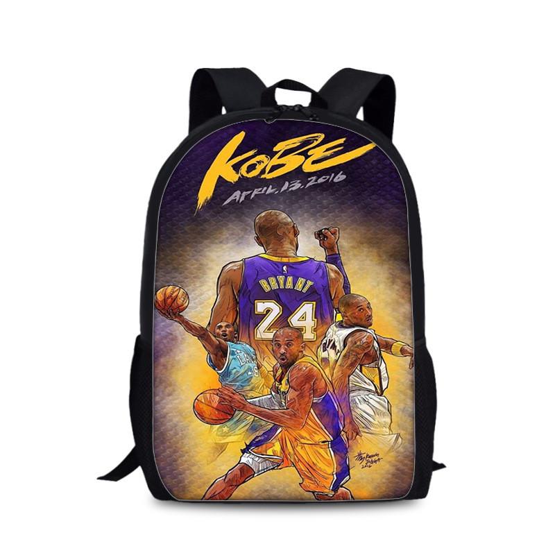 Sac à dos d'université Kobe Bryant en matériau nylon pour un usage quotidien et les activités sportives
