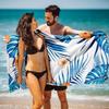 Double-Sided Terry Printed Beach Towel, Microfiber Adult Swimming Bath Towel, Quick-Drying Double-Sided Velvet