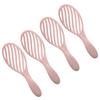 4Pcs Curved Vented Hair Brush Professional Soft Needle Detangling Hairbrush for Faster Blow Drying Styling Pink
